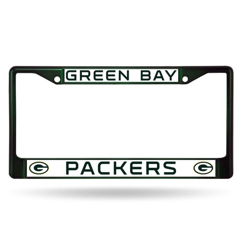 Green Bay Packers Chrome Frame, Green, 15 x 8"